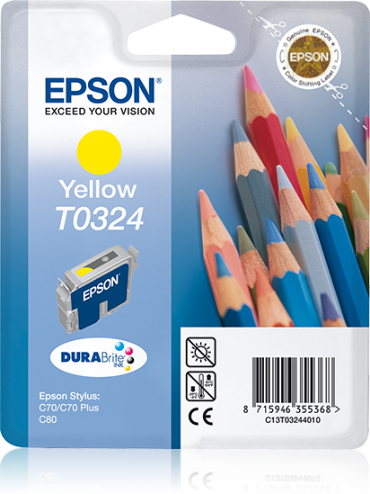 Singlepack Yellow T0324 DURABrite Ink