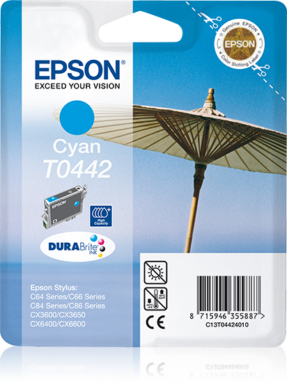 Singlepack Cyan T0442 DURABrite Ink High Capacity