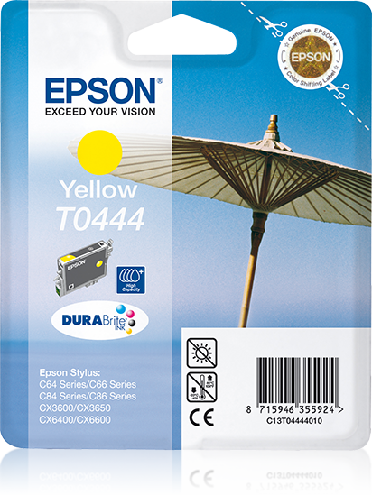 Singlepack Yellow T0444 DURABrite Ink High Capacity