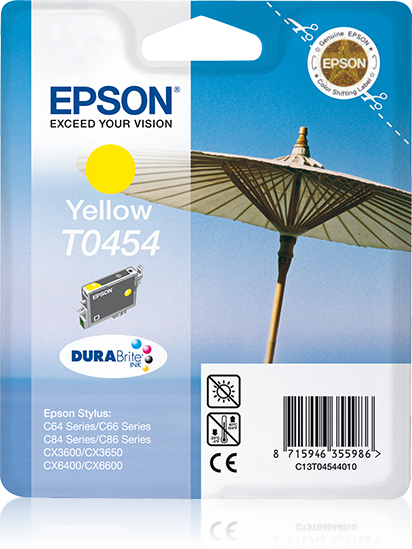 Singlepack Yellow T0454 DURABrite Ink