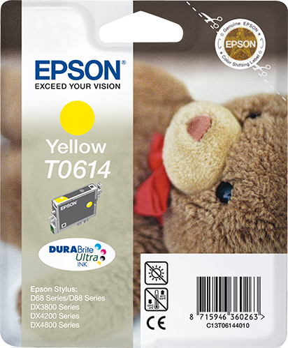 Singlepack Yellow T0614 DURABrite Ultra Ink