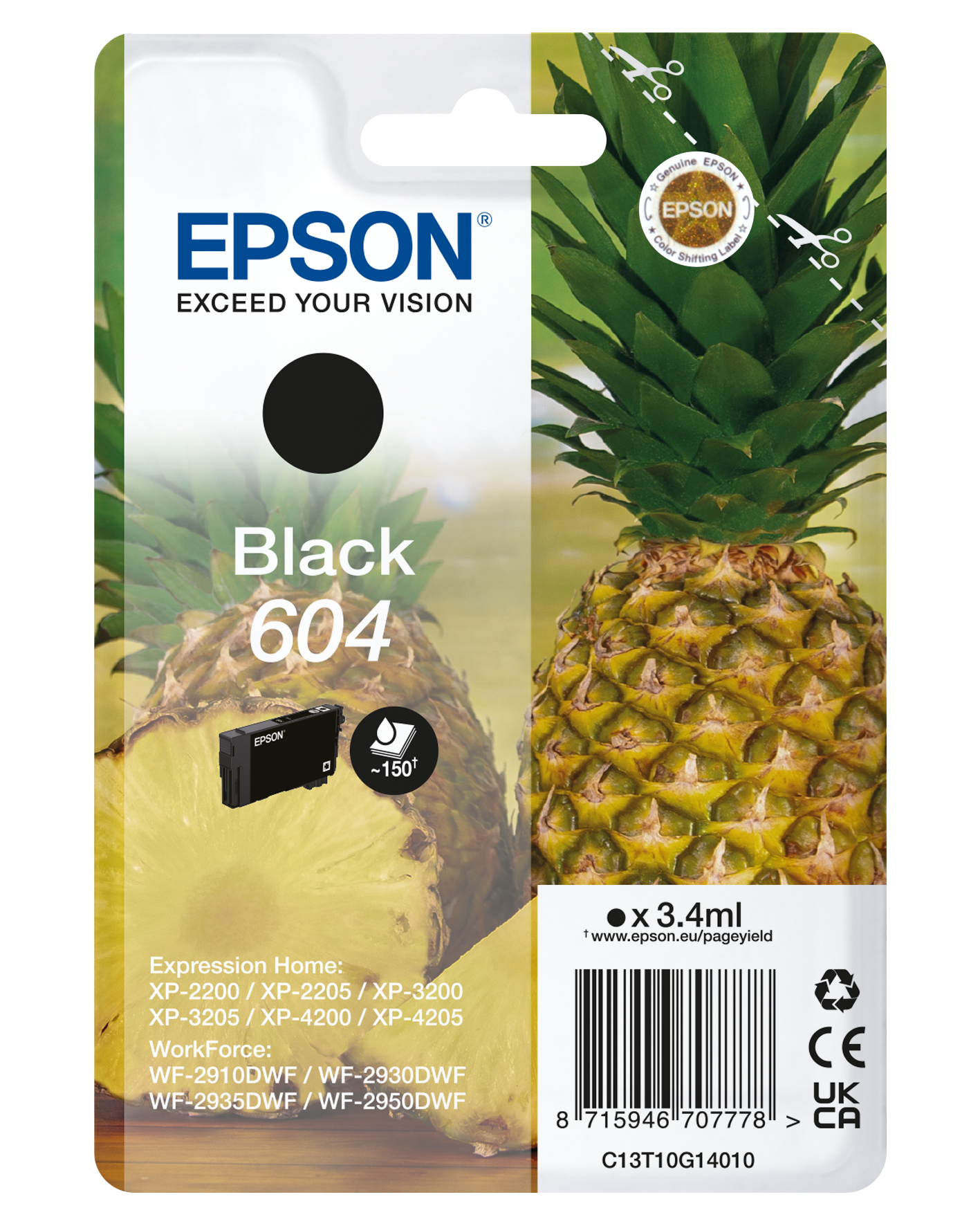 Singlepack Black 604 Ink, Consommables encre, Encre & papier, Produits