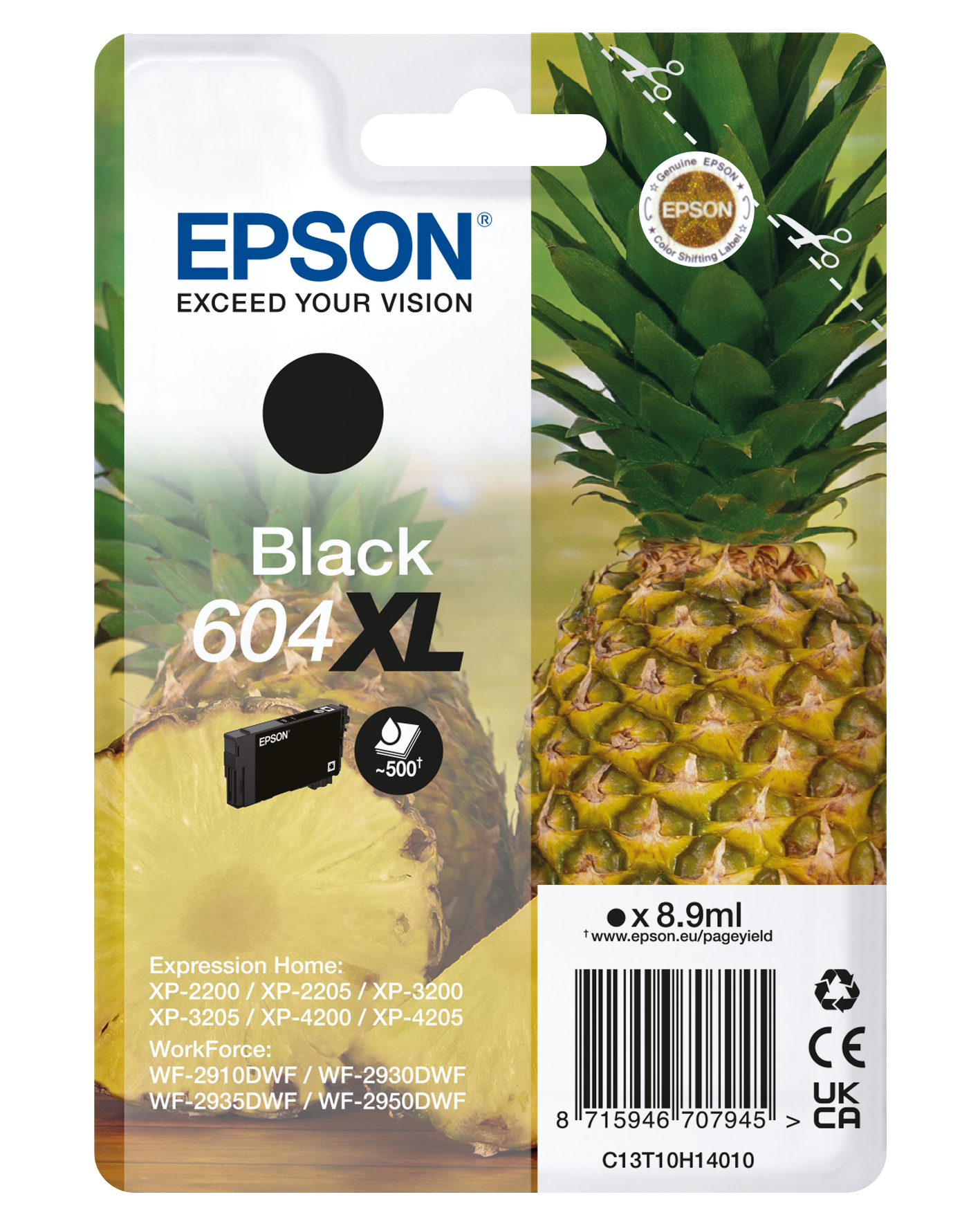 Cartouche Uprint EJ604XLBUP compatible Epson 604XL (Ananas) Noir 500.