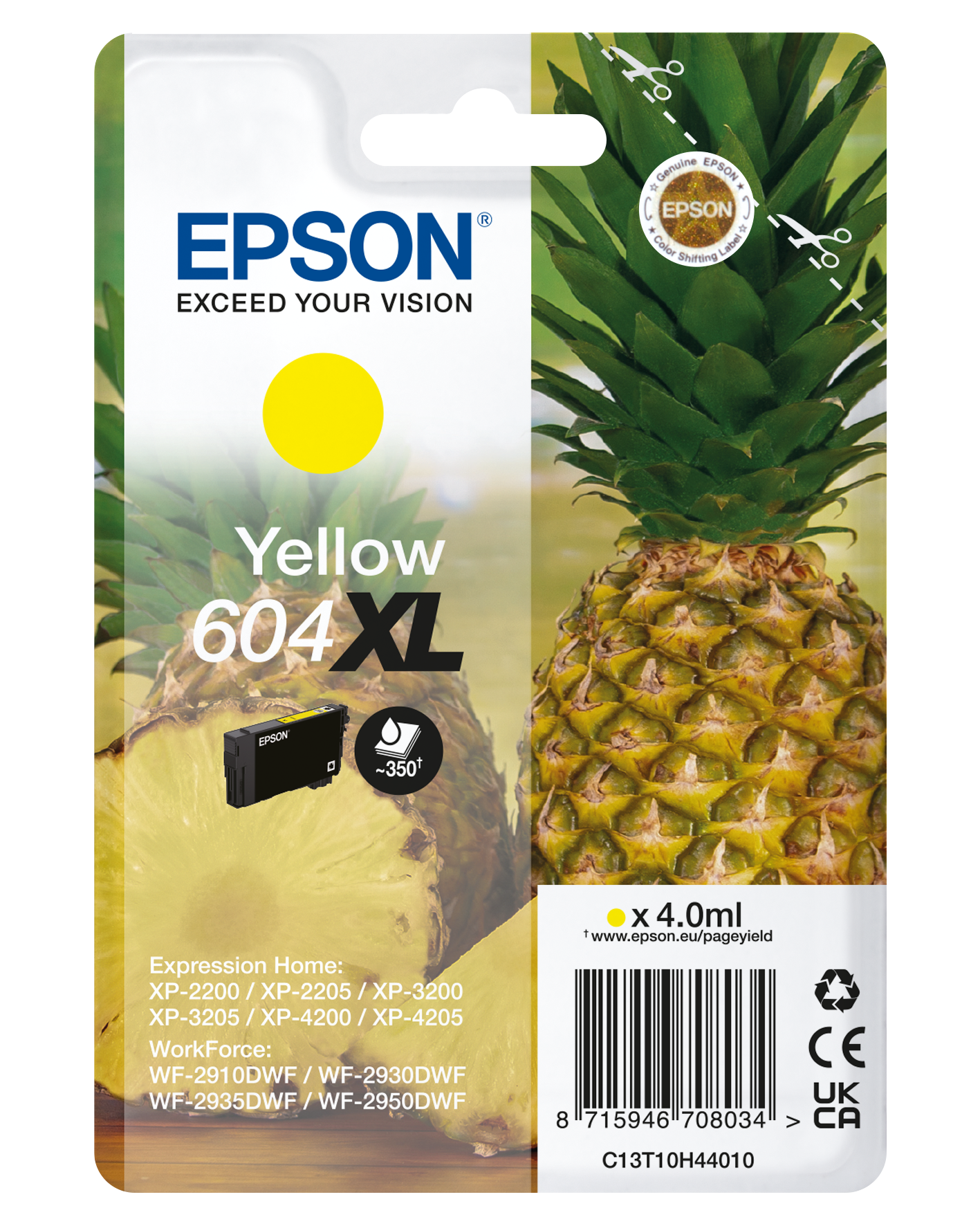 Singlepack Yellow 604XL Ink
