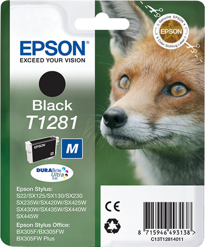 Singlepack Black T1281 DURABrite Ultra Ink