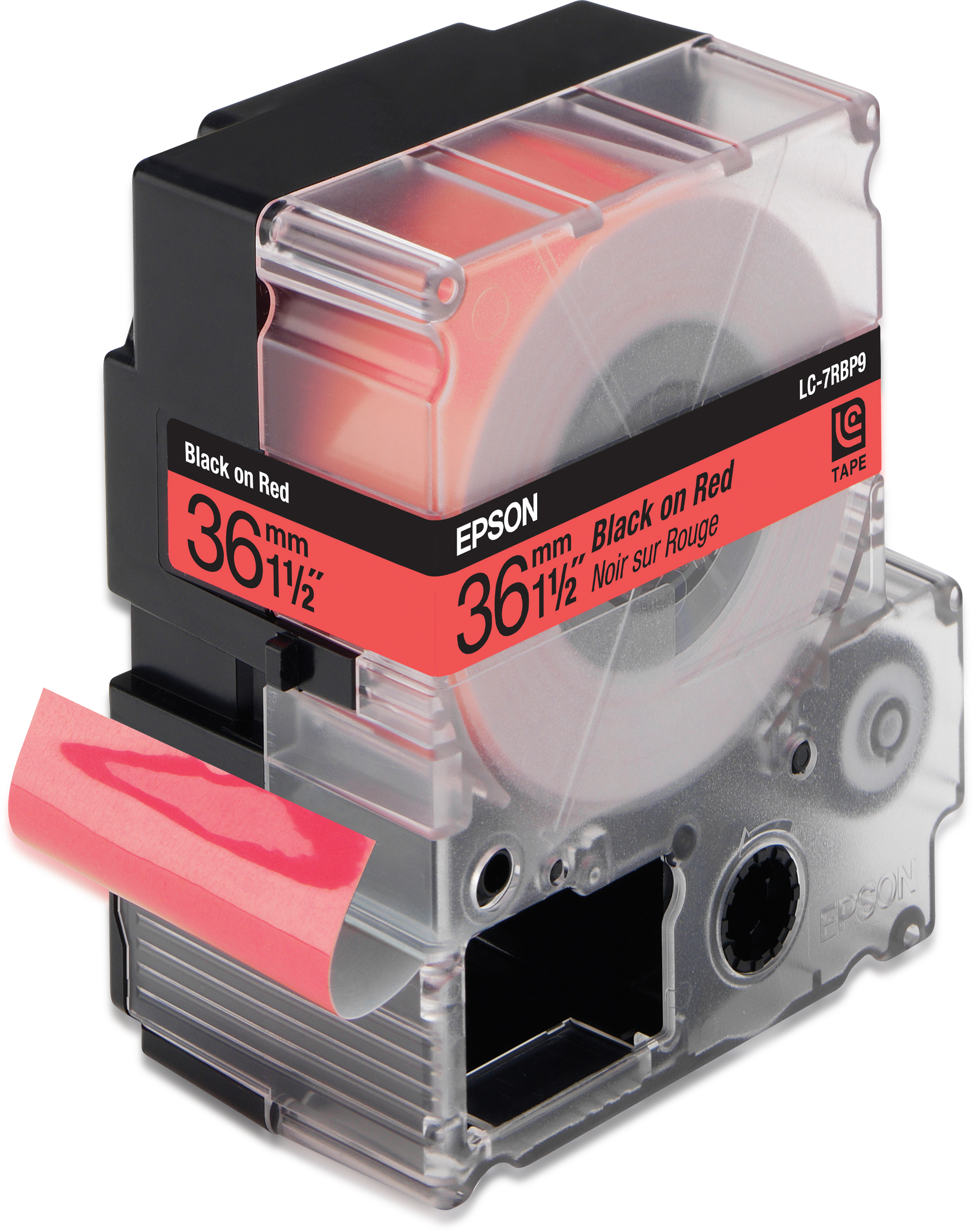 Epson Label Cartridge Pastel LC-5RBP9 Black/Red 18mm (9m) | Label 