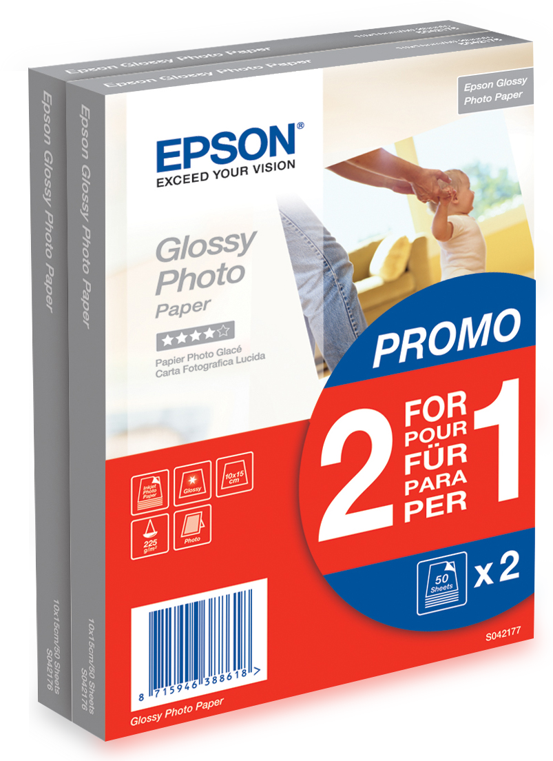 Epson Carta Fotografica Lucida, 127 x178 mm, 50 Fogli, Bianco : :  Cancelleria e prodotti per ufficio