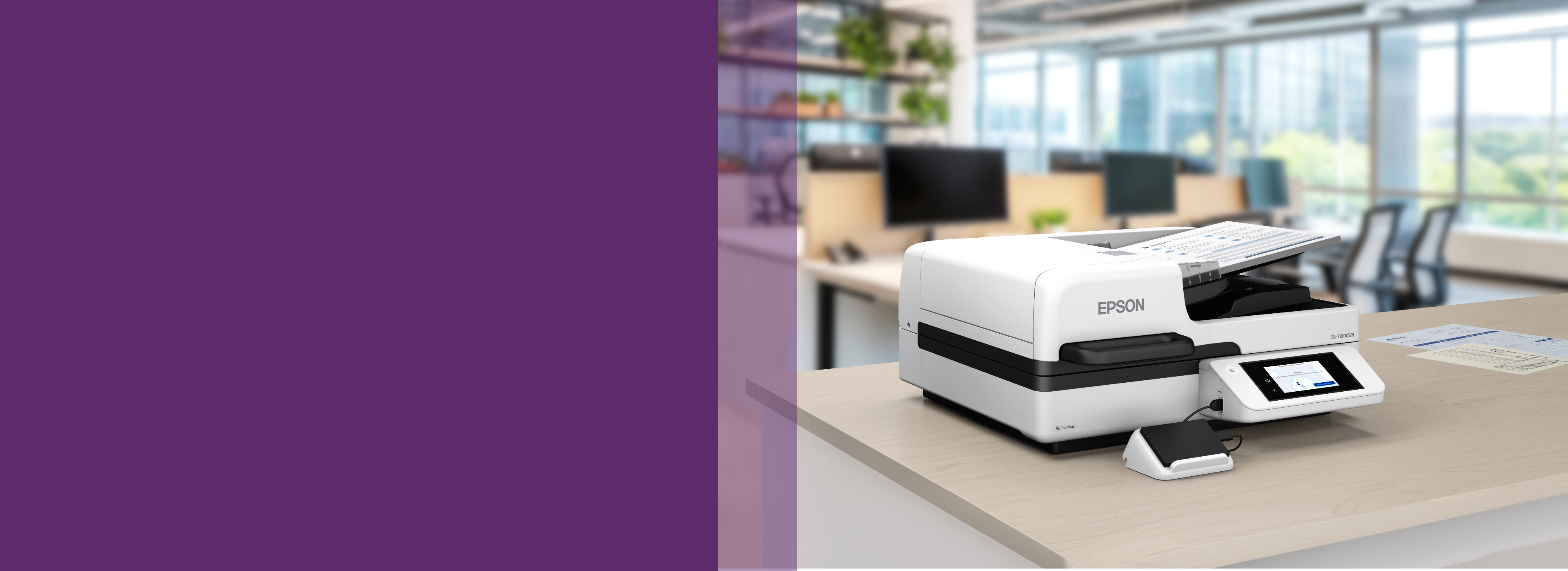 An Epson scanner in an office setting