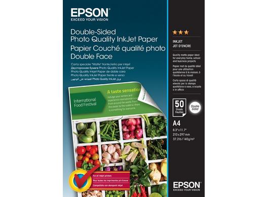 Epson Double-Sided Photo Quality Inkjet Paper A4 A4-50 Sheets , Impresión por inyección de tinta, Mate, 50 hojas 210x297 mm Papel 