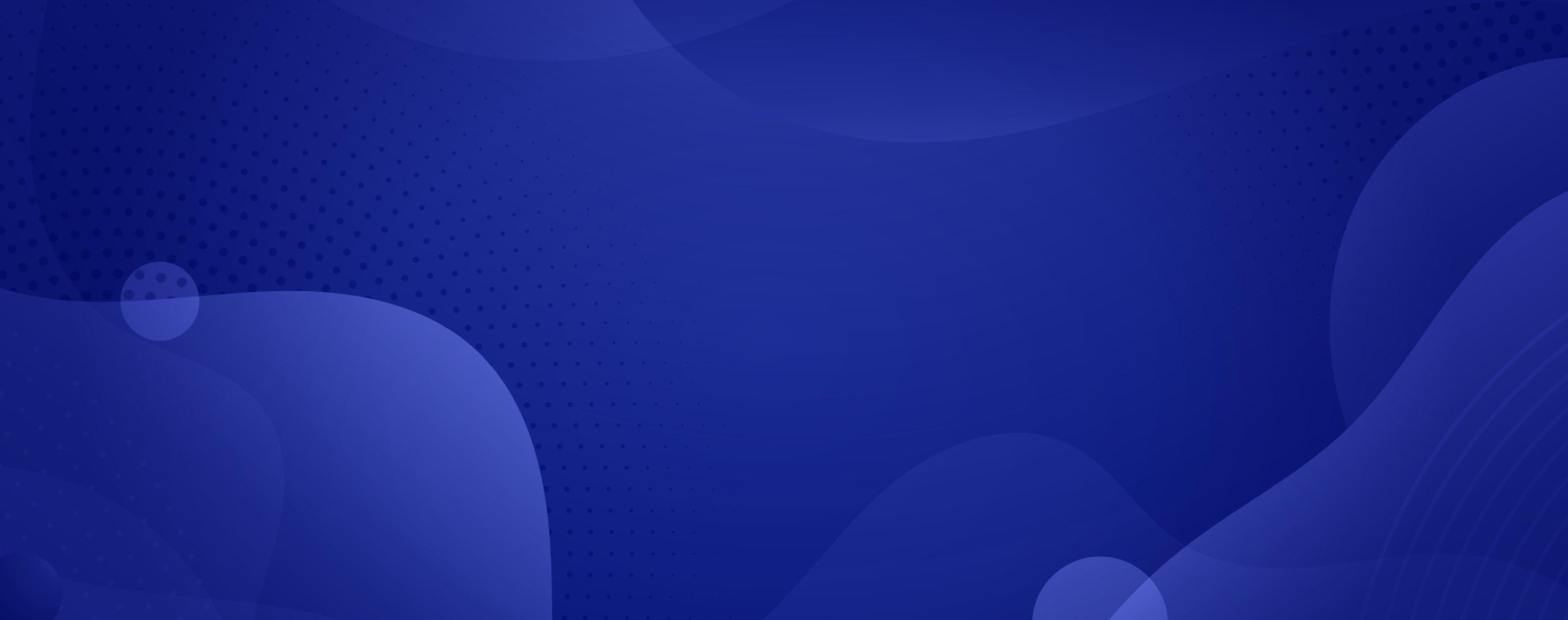 A blue background with white circles and dots