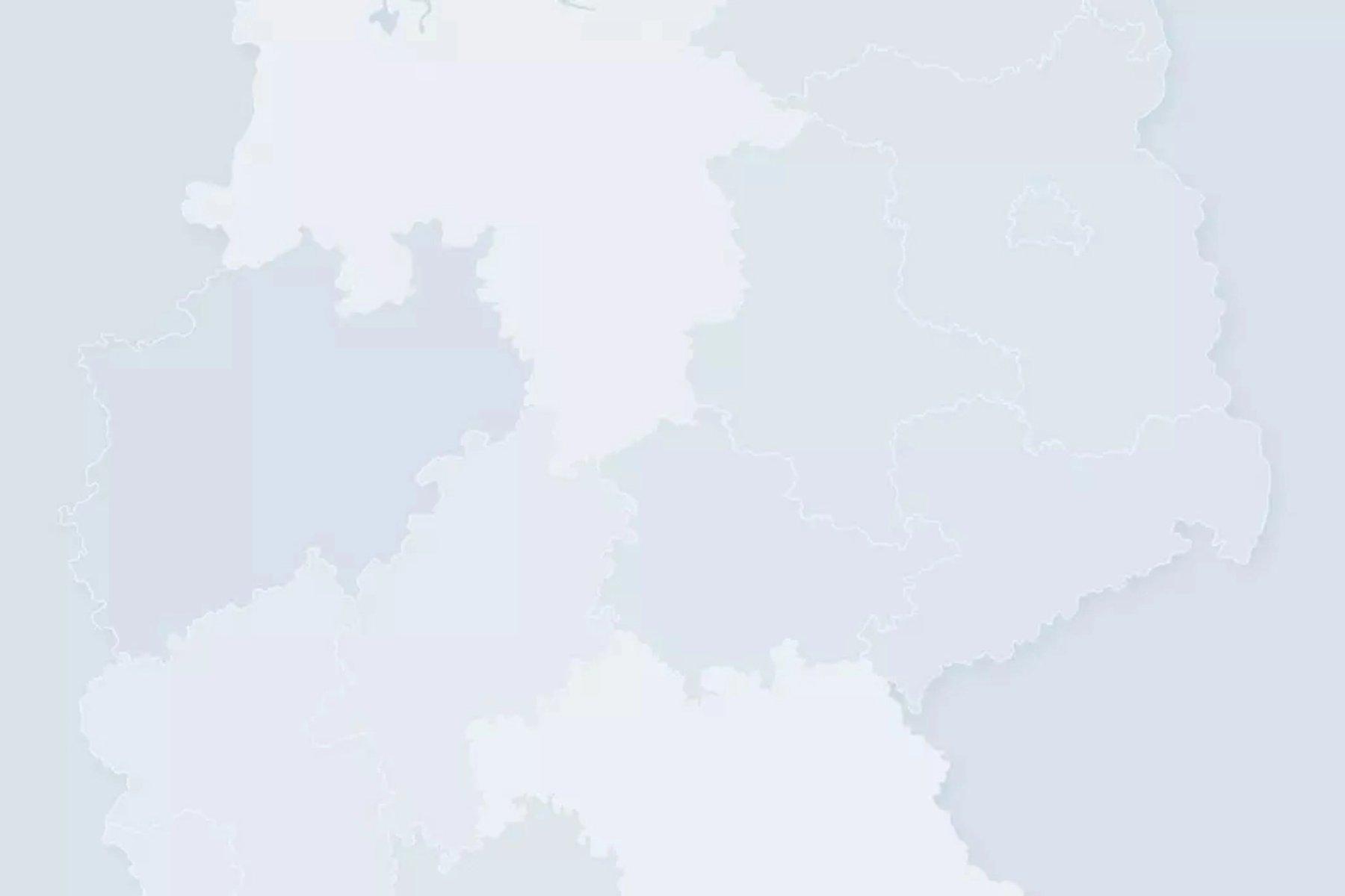 Map of Germany with key locations on