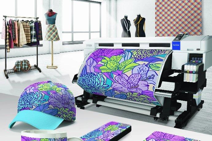 An Epson printer printing colourful, intricate designs.
