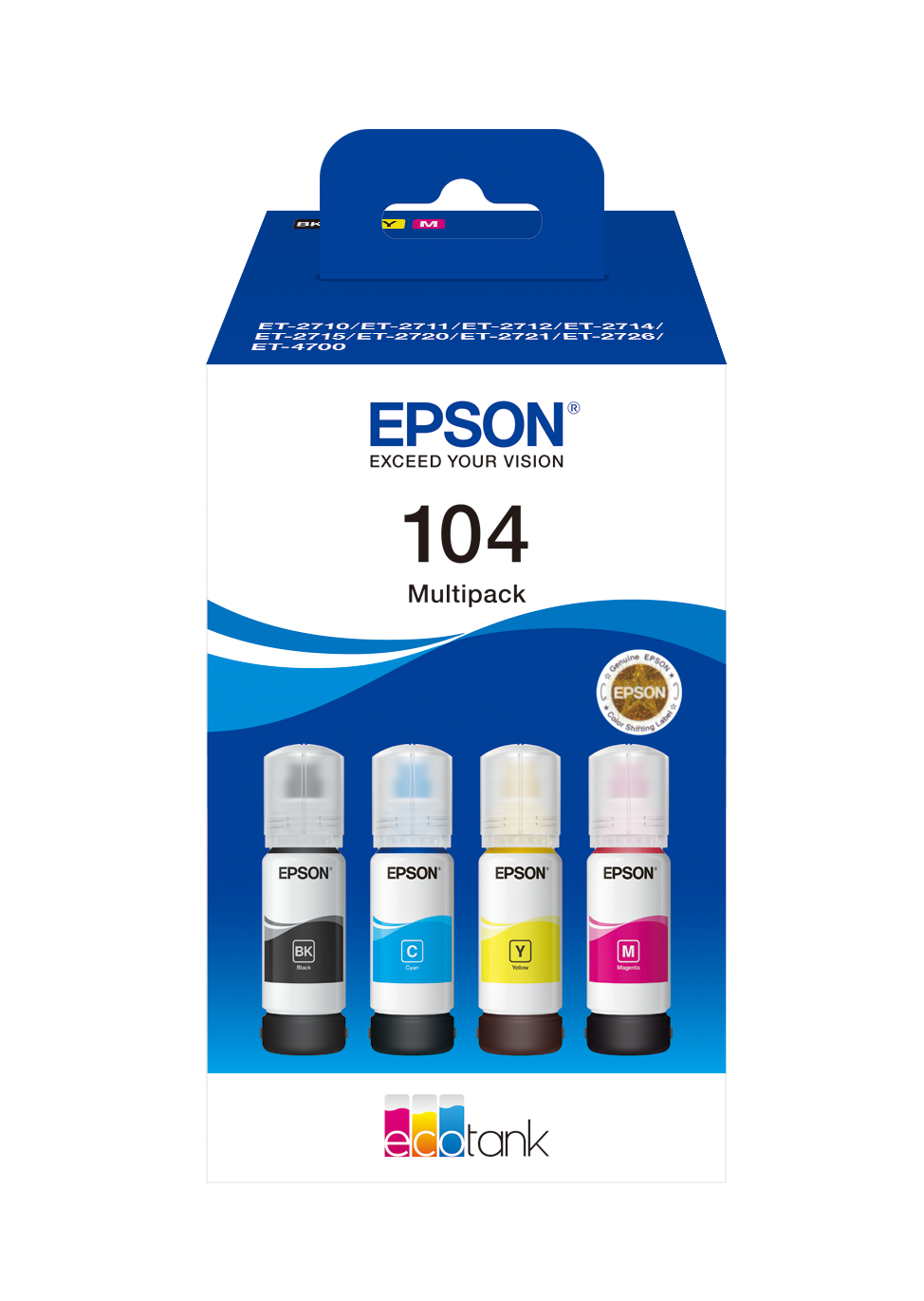 104 Multipack 4 couleurs EcoTank, Consommables encre, Encre & papier, Produits