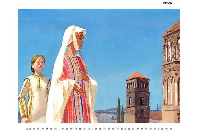 Aprile calendario Manuele Fior Epson 2025