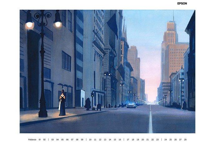 Febbraio calendario Manuele Fior Epson 2025