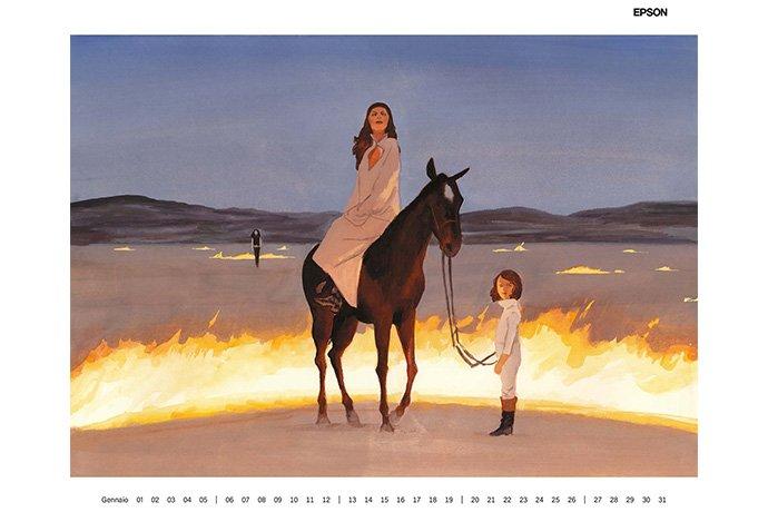 Gennaio calendario Manuele Fior Epson 2025