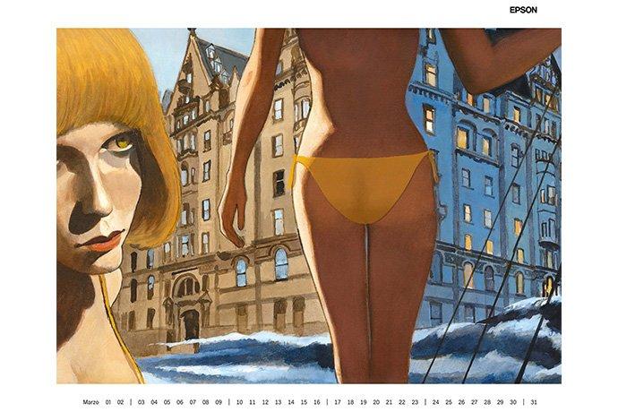 Marzo calendario Manuele Fior Epson 2025