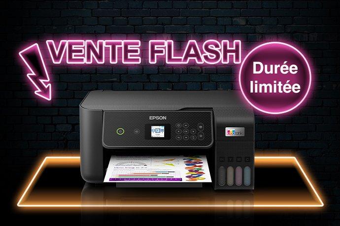 Flash Sale promotion image with printer