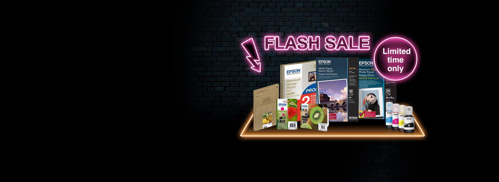 May Flash Sale image with Printer and INK images