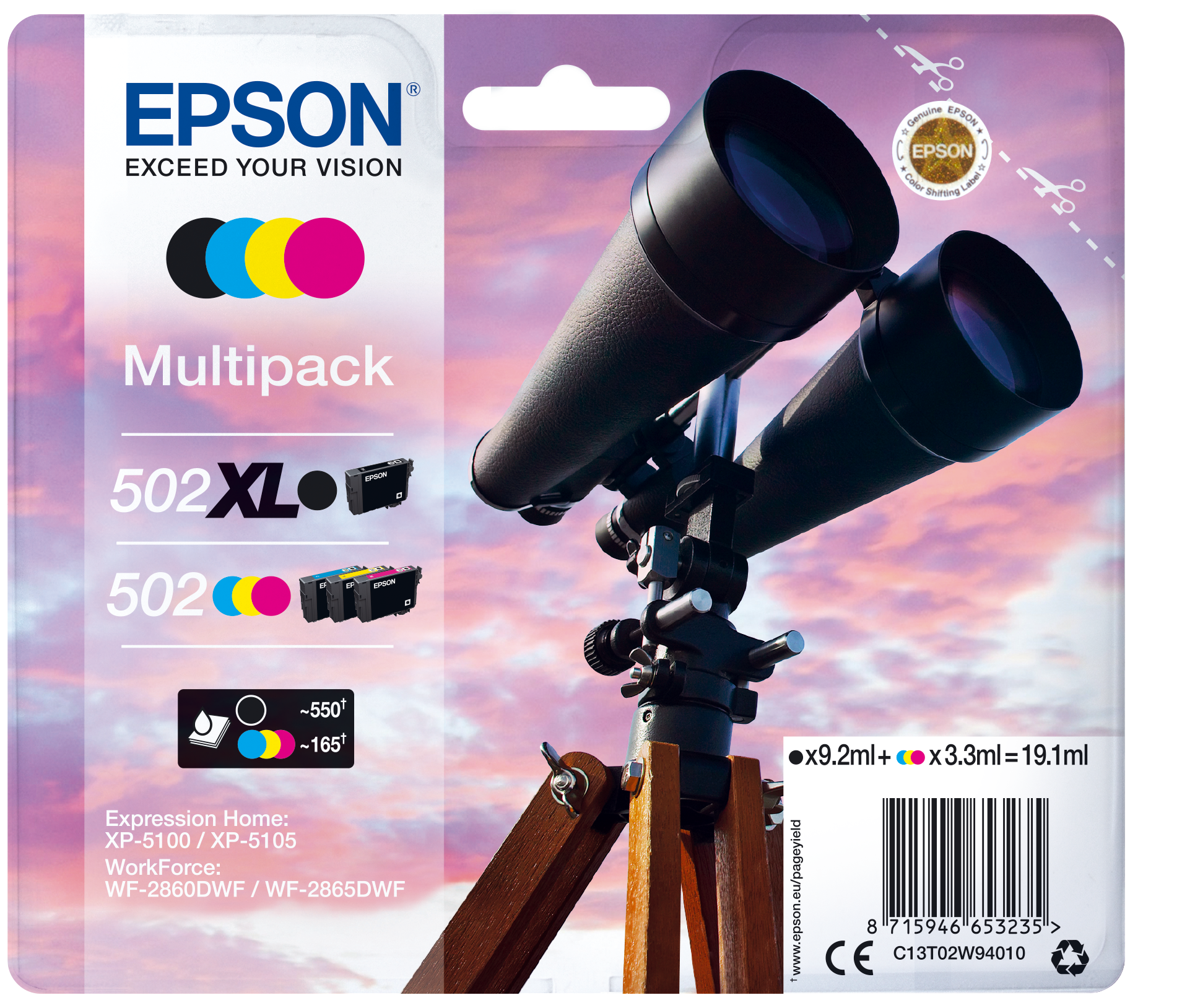 Epson 502 Binoculars Individual Genuine Inks