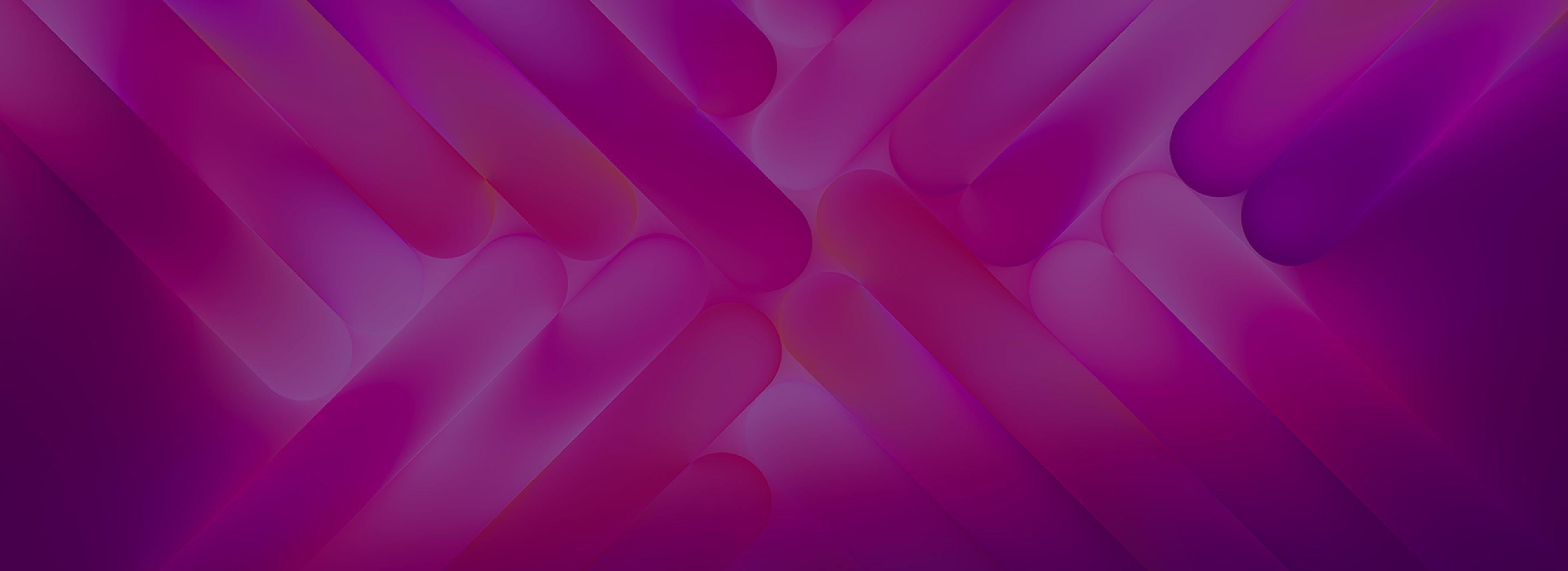 Abstract image with overlapping, translucent pink and purple tubes forming a dynamic, layered pattern. The tone is vibrant and energetic.