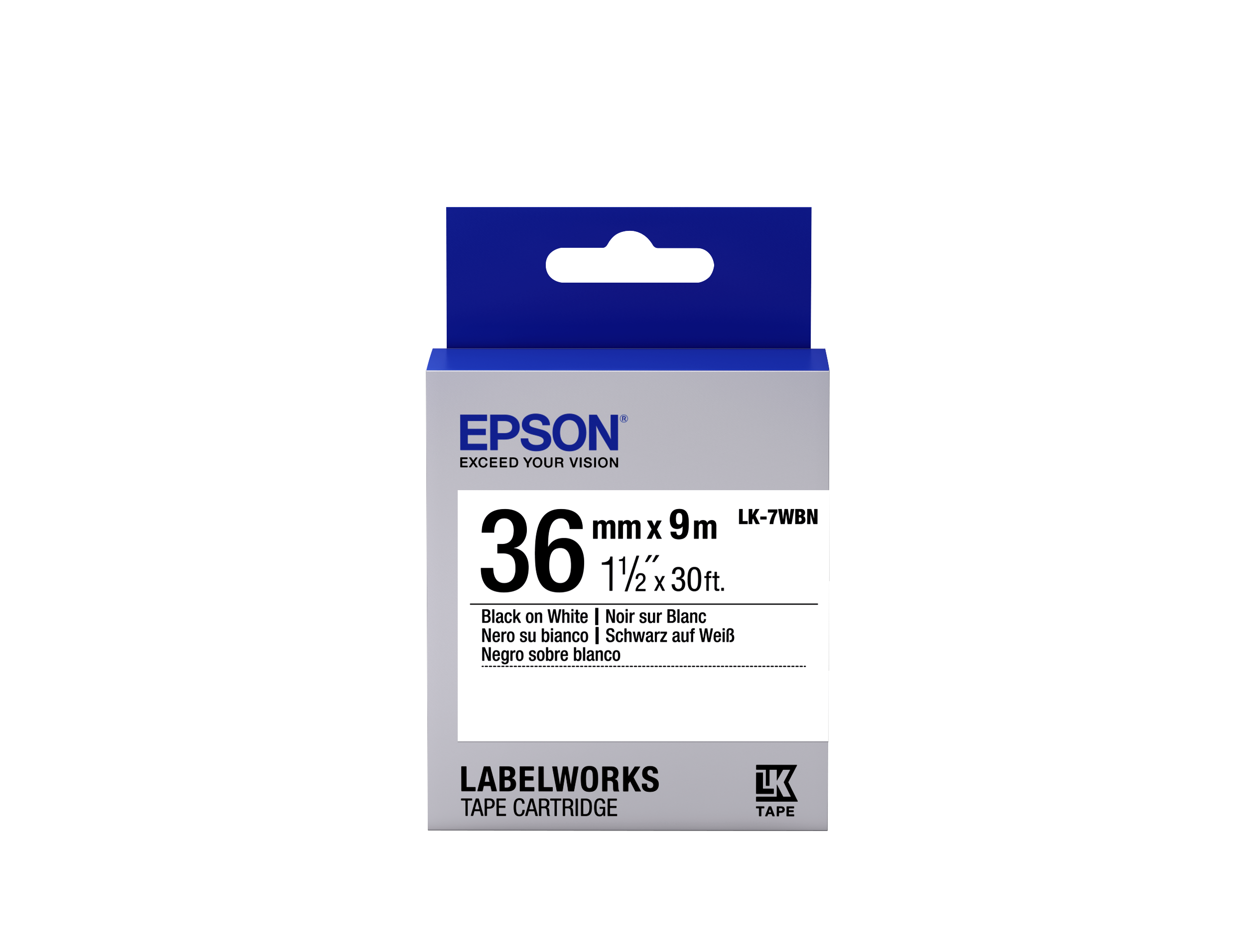 Epson Label Cartridge Standard LK7WBN Black/White 36mm (9m) Label