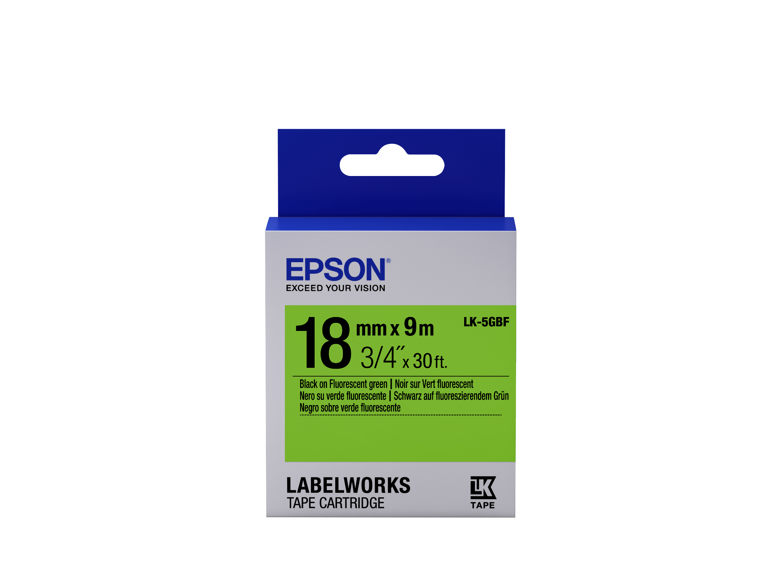 Epson C53S654903  Epson Guaina Termorestringente Bianca per testo Nero,  Heat Srink Tube D3mm/2,5 LK-4WBA3