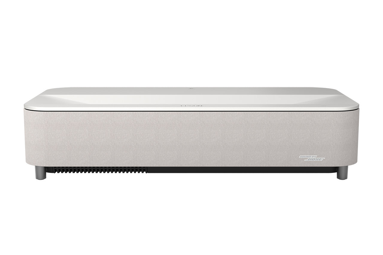 Epson Lifestudio Grand Plus EH-LS970W, diamantweiß, Ultrakurzdistanz-Smart-Laserprojektor, 4K-Heimkinoauflösung, Sound by Bose, Google TV