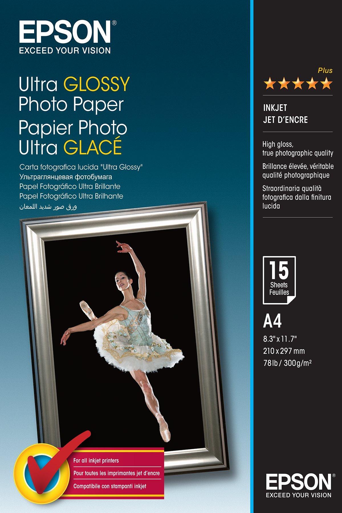 Ultra Glossy Photo Paper - A4 - 15 Fogli, Carte e Supporti, Inchiostri &  Carta, Prodotti