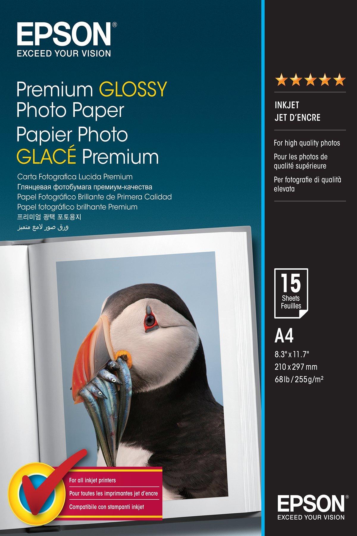 Premium Glossy Photo Paper, DIN A4, 255g/m2, 15 Sheets