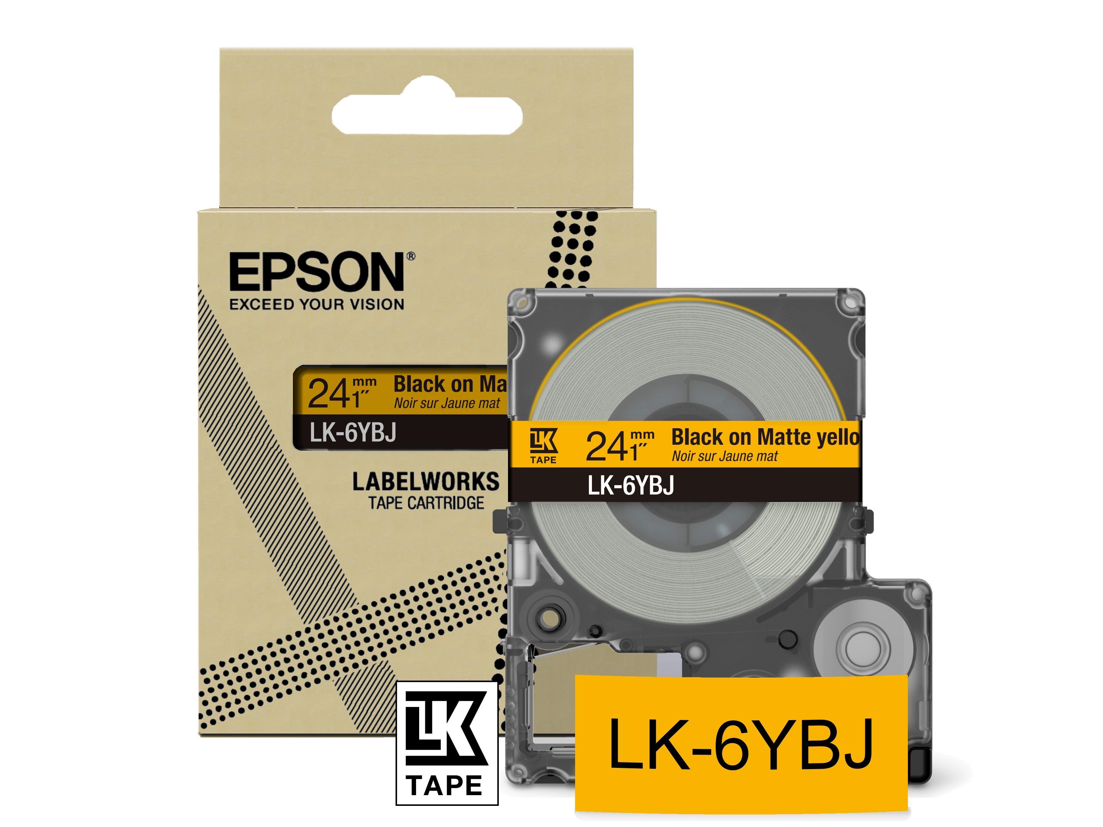 Matte Tape – Yellow/Black 24mm(8m) – LK-6YBJ | Verbrauchsmaterialien ...