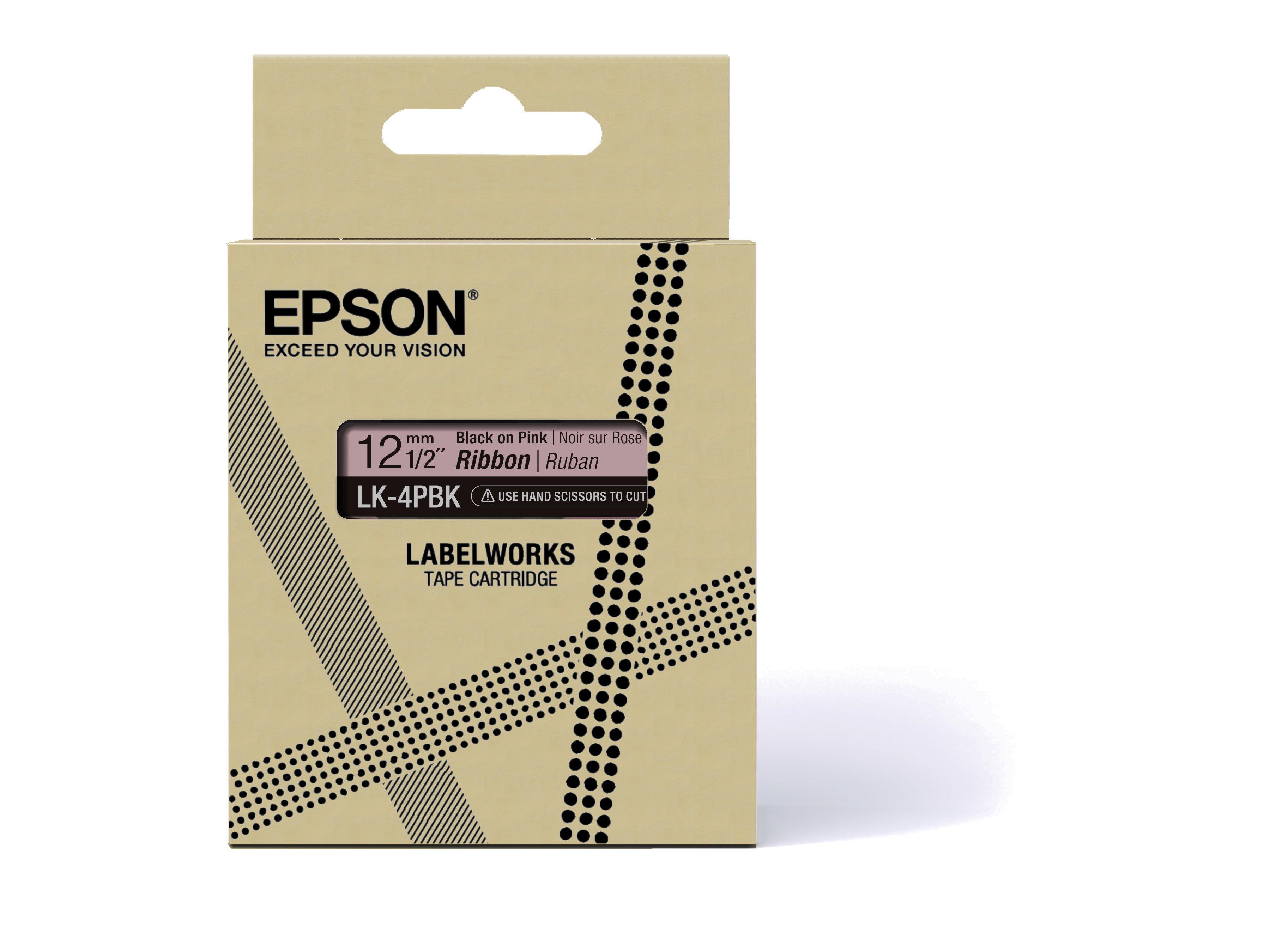 Satin Ribbon – Pink/Black 12mm(5m) – LK-4PBK, Fournitures pour  étiqueteuses, Encre & papier, Produits
