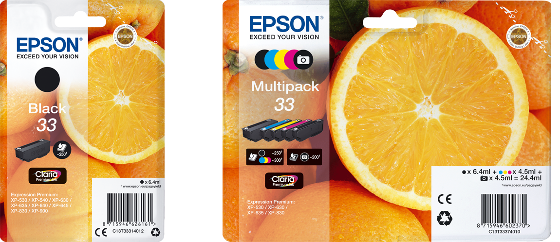 Epson 33 Cartouches d'Encre - Pack de 5 - Karsten - Production