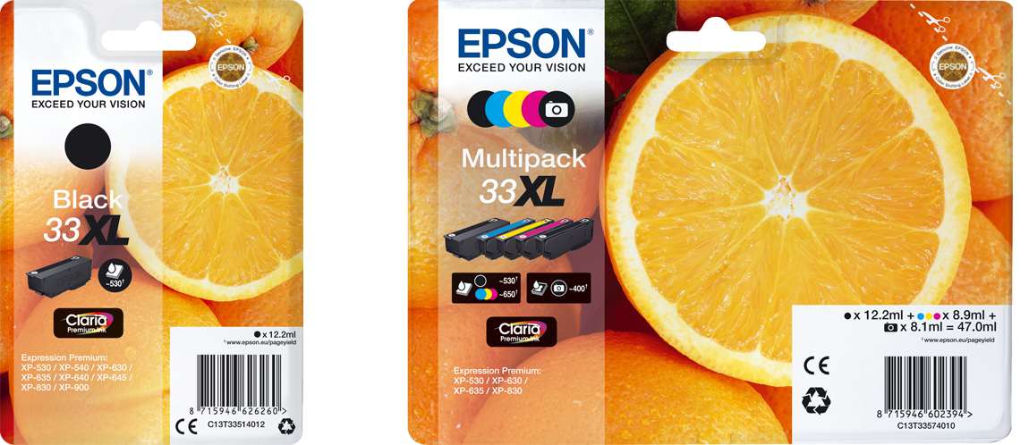 33XL Claria Premium Ink Series (Oranges Inks)