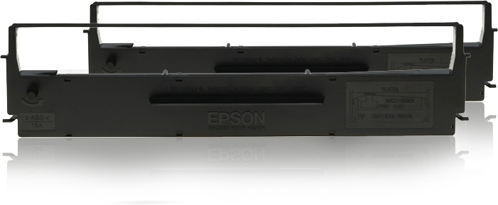 Epson SIDM Black Ribbon Cartridge for LX-300/+/II, Dualpack (C13S015614BA)