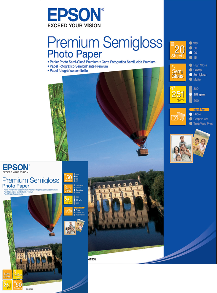Epson Premium Semigloss Photo A4 Paper stylus color 200