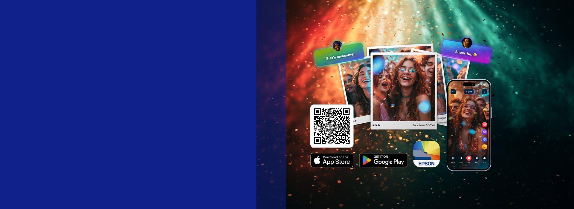 Epson Projection Studio App - Download on the App Store - Get it on Google Play