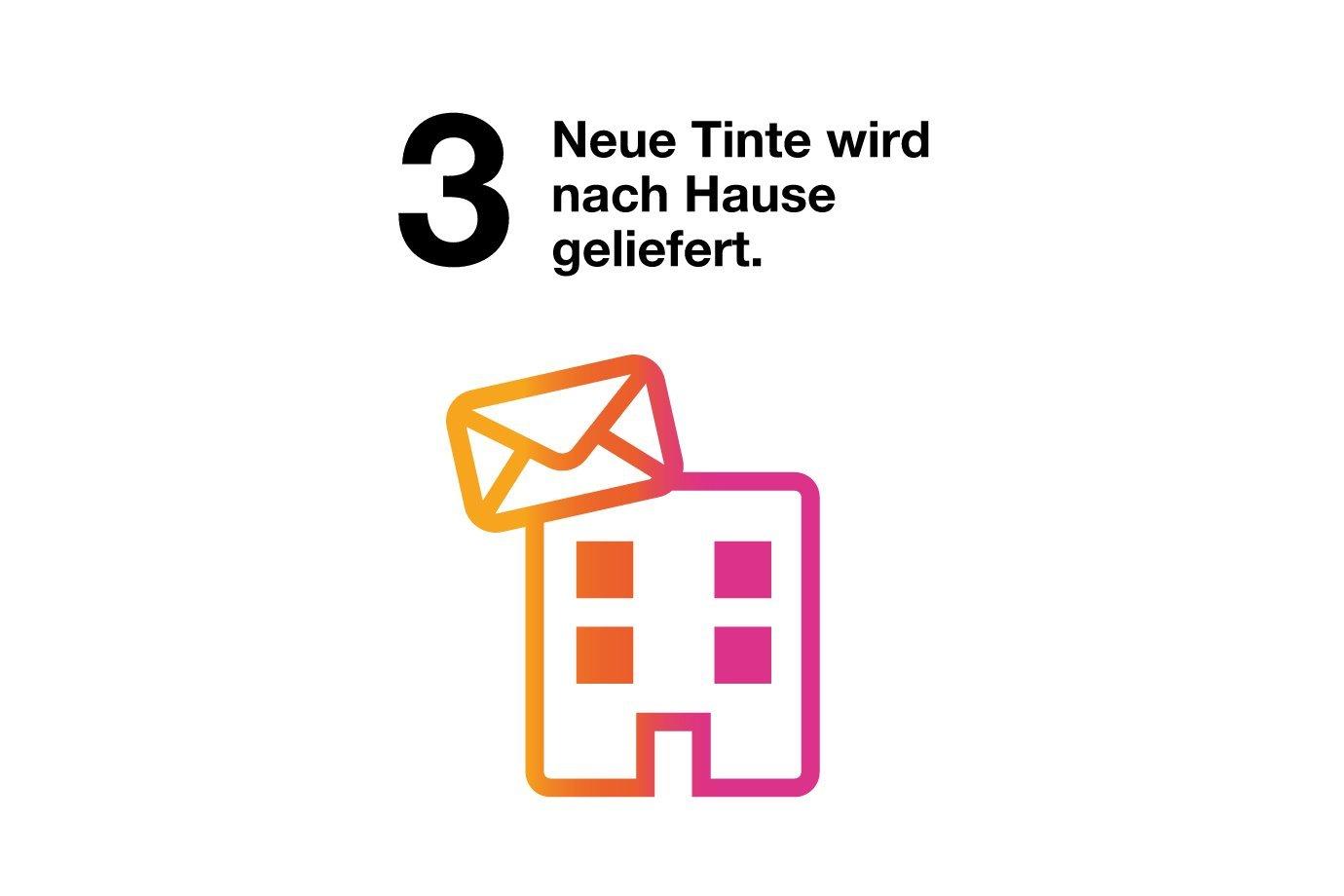 Neue Tinte wird nach Hause geliefert.