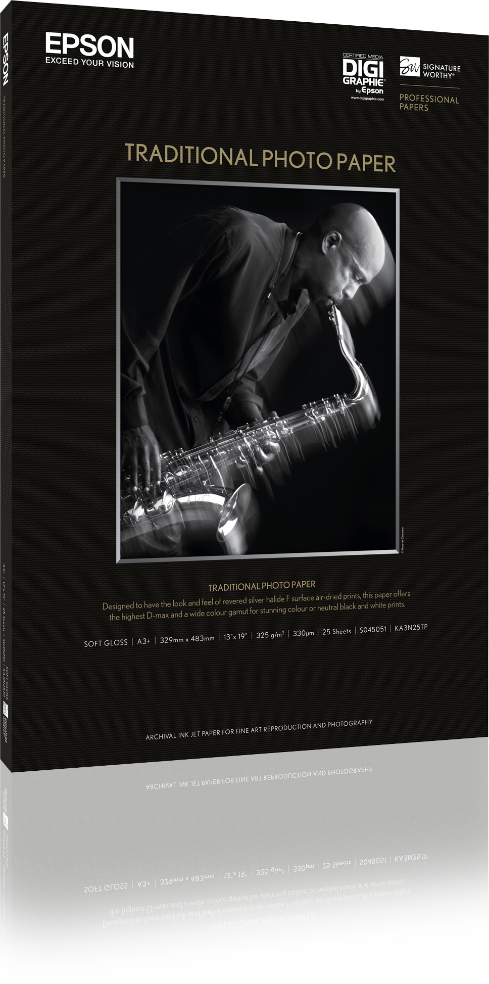 Traditional Photo Paper, 24" x 36", 330g/m2, 25 Sheets