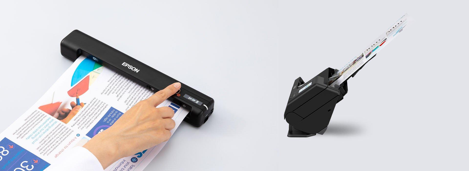 A mobile scanner and a compact desk scanner