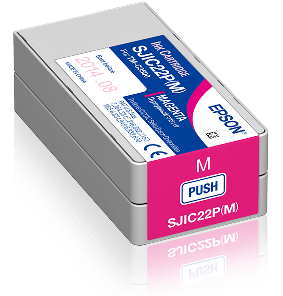 SJIC22P(M): Ink cartridge for ColorWorks C3500 (Magenta)