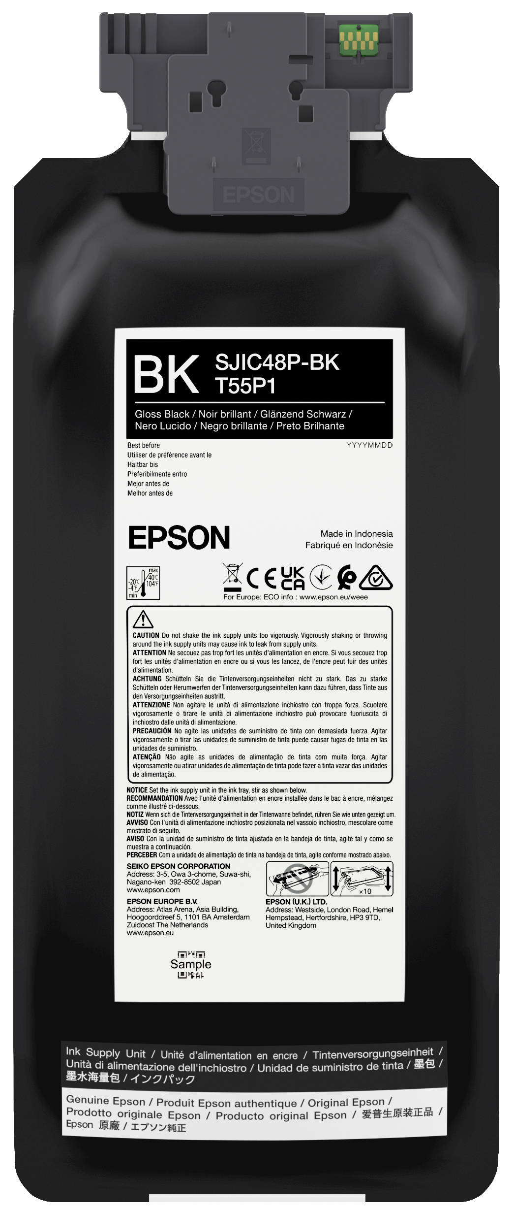SJIC48P-BK Black ink cartridge for ColorWorks C8000e
