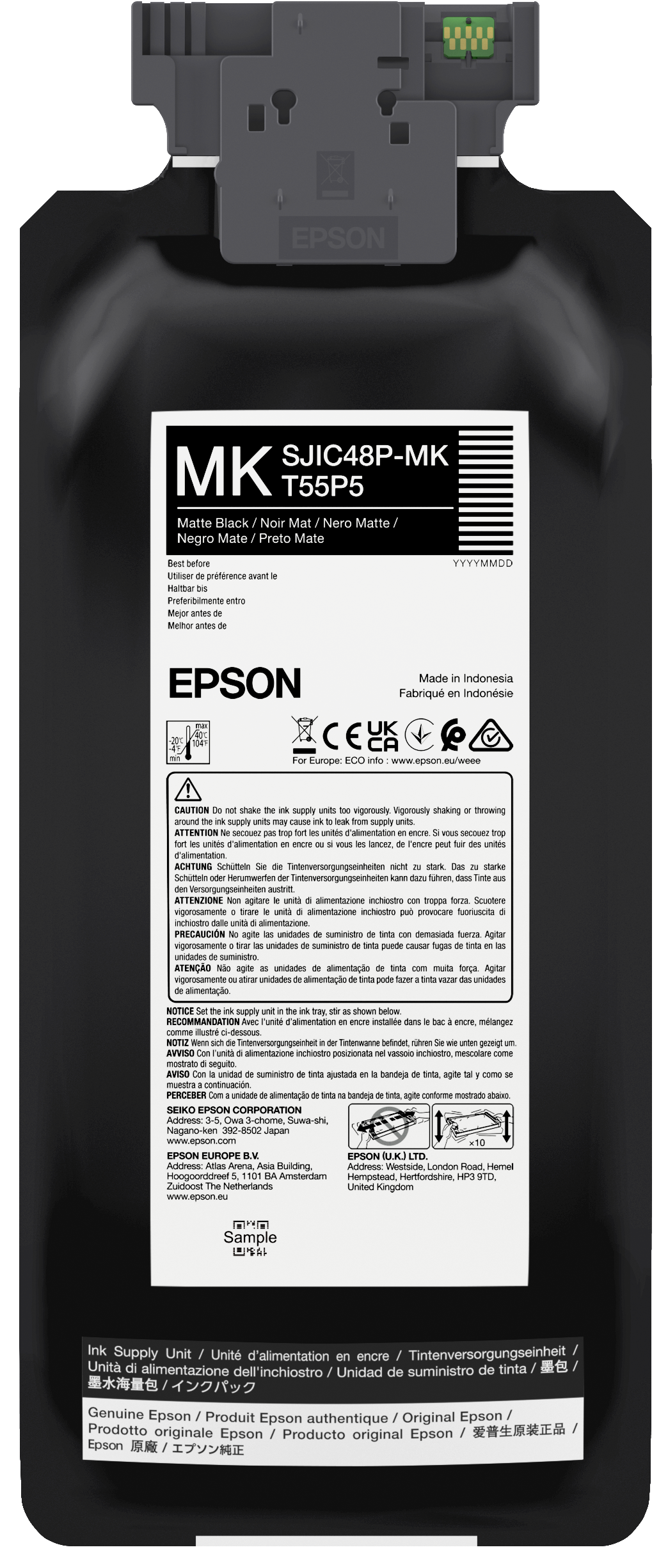 サイユイ・インク・ブラック SJIC48P-MK Matt Black ink cartridge for ColorWorks C8000e | Ink