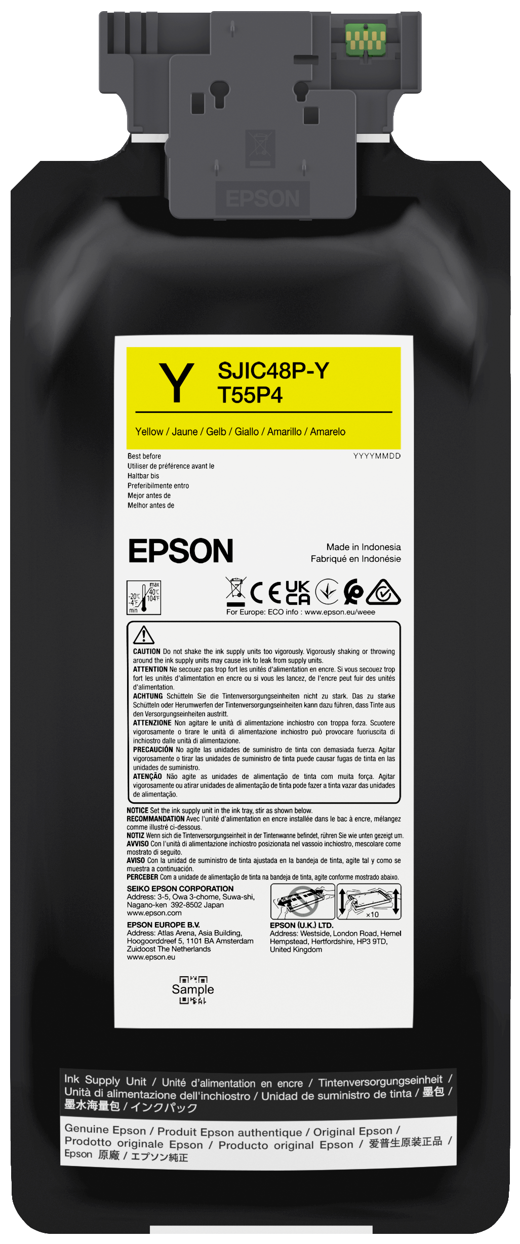 SJIC48P-Y Yellow ink cartridge for ColorWorks C8000e