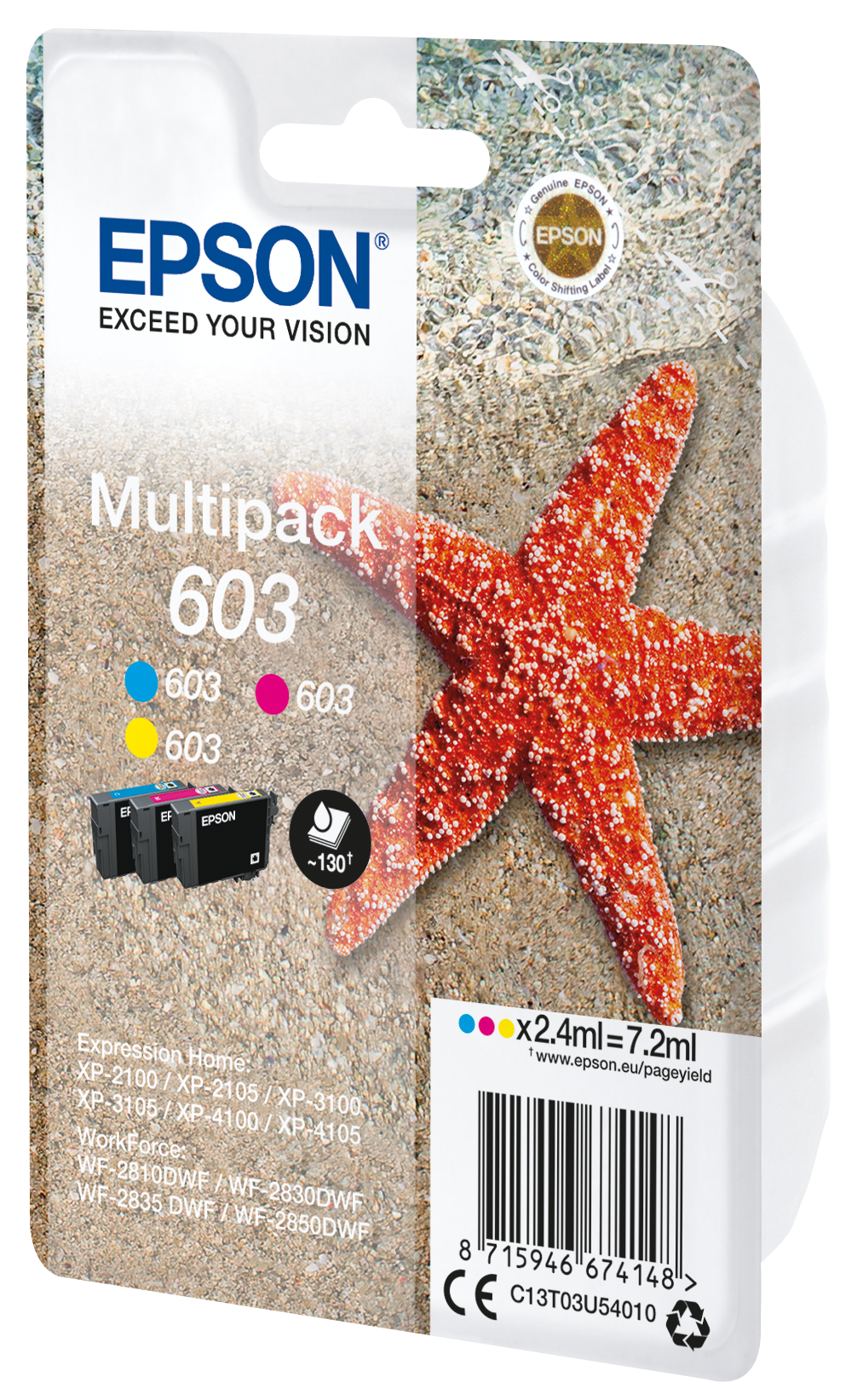 Epson 603 - Étoile de mer - Pack 3 Cartouches Epson - pas