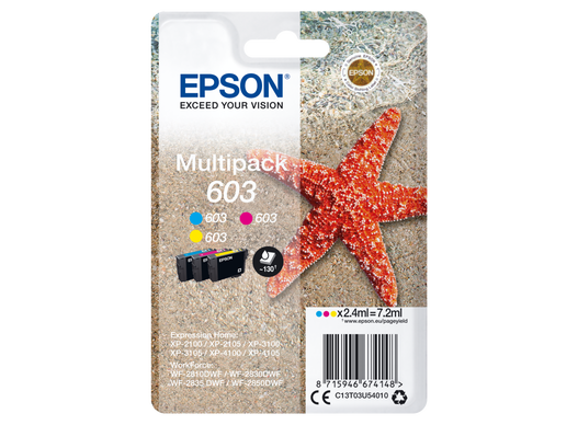 Encre multipack 3 couleurs Étoile de mer 603