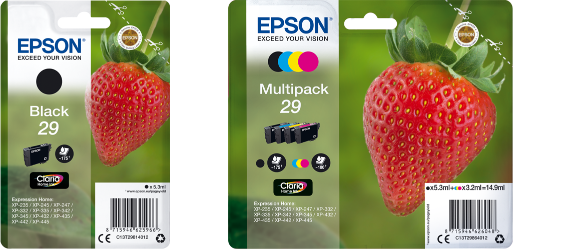 Serie 29 / 29XL Tintenserie Erdbeere (Erdbeere Inks) | Tintenpatronen |  Tinte & Papier | Produkte | Epson Deutschland