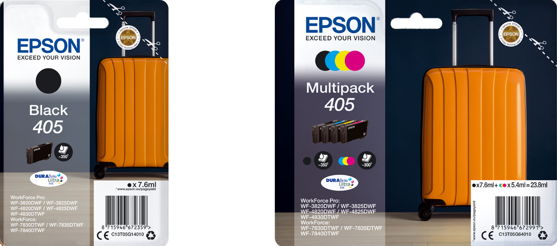 当店在庫してます！ Epson DURABrite Ultra 405 Suitcase Individual Genuine Inks プリンタアクセサリ