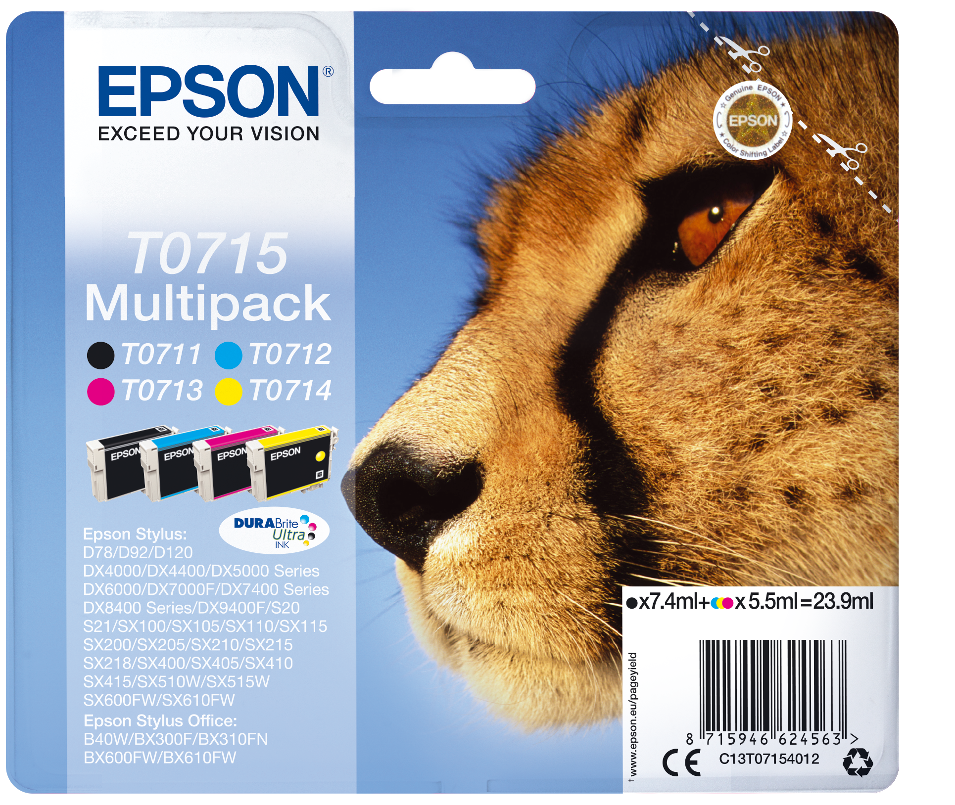 Multipack 4-colours T0715 DURABrite Ultra Ink