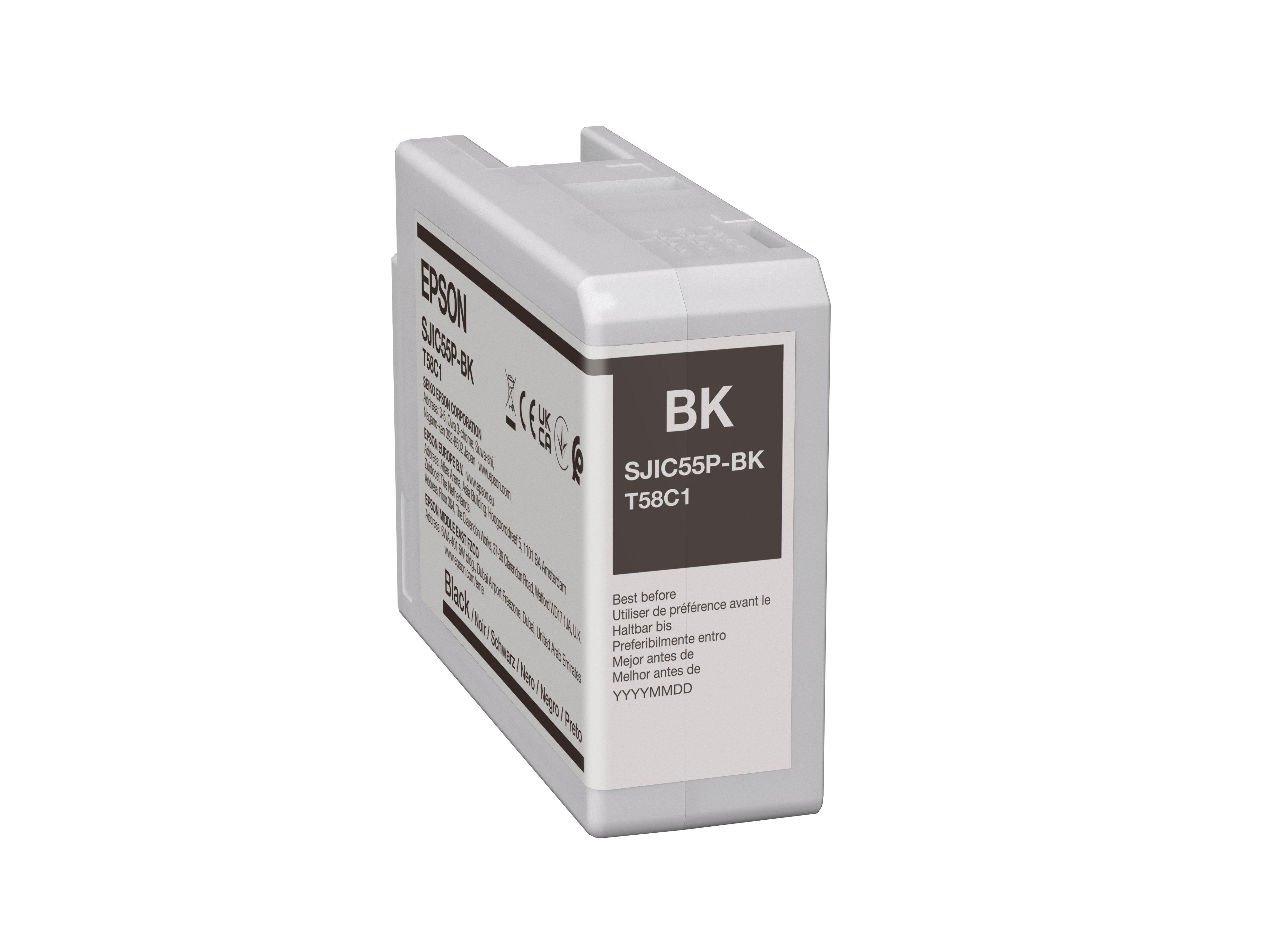 SJIC55(BK): Ink cartridge for ColorWorks CW-D6500/D6000 (Black)